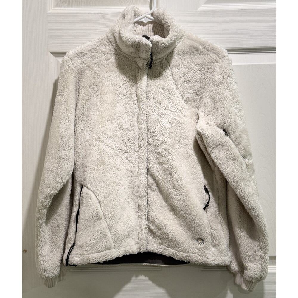 Mountain Hardware Monkey Fleece Jacket Sz S Cream Ivory Fuzzy Polartec Full Zip